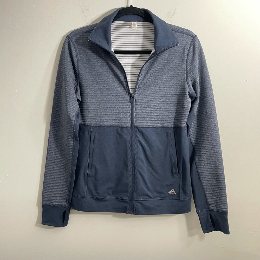 Adidas Climalite Color Block Full Zip Athletic Jacket